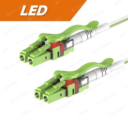 LED Kendinden İzleme Özellikli 1M Duplex LC OM5 Fiber Patch Kablo LSZH - LED Kendinden İzleme Duplex LC OM5 Fiber Patch Kablo.